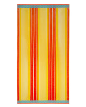 Load image into Gallery viewer, Sunset Stripe Beach Towel
