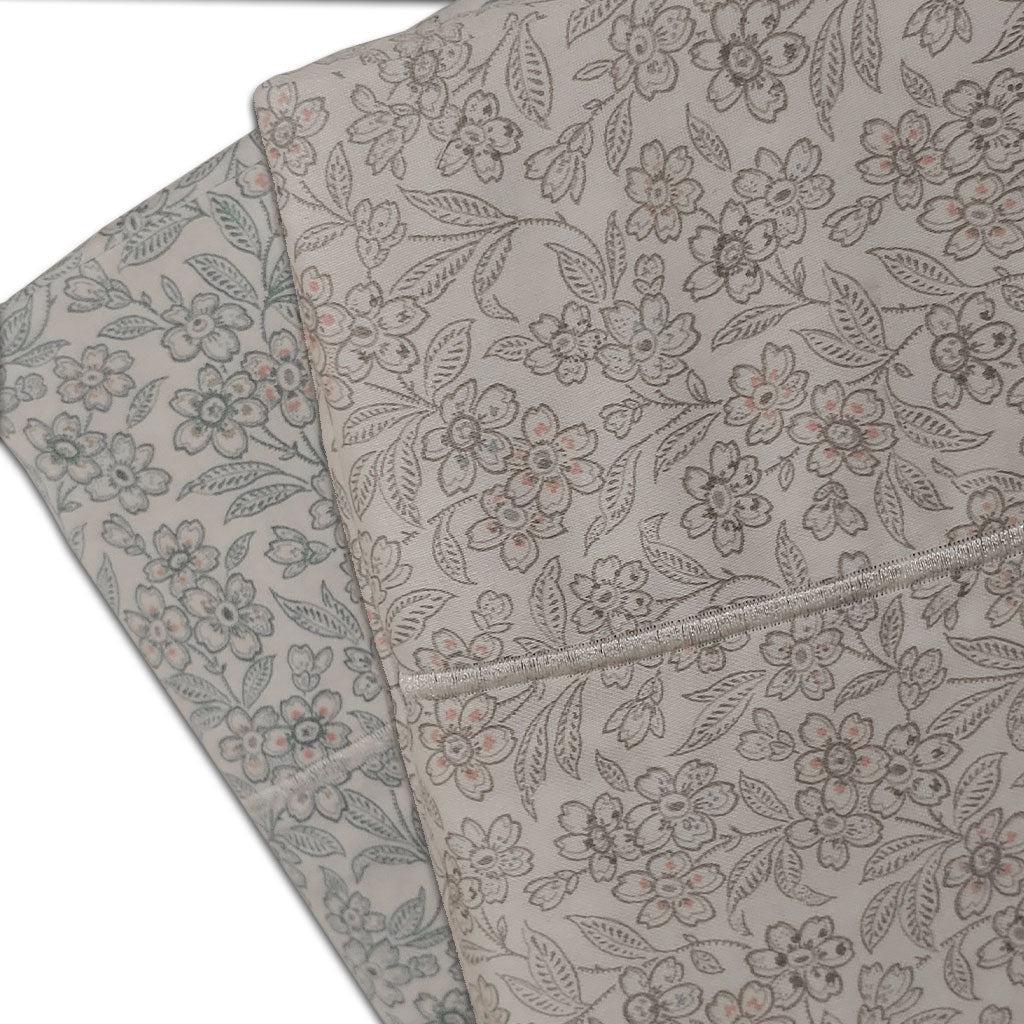 H+L Petite Floral 100% Cotton Printed Sheet Set