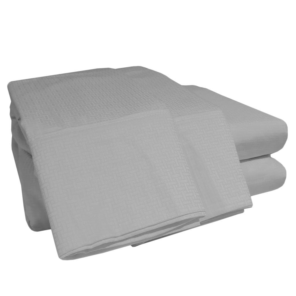 H+L Luxury Jacquard Basketweave Sheet Set
